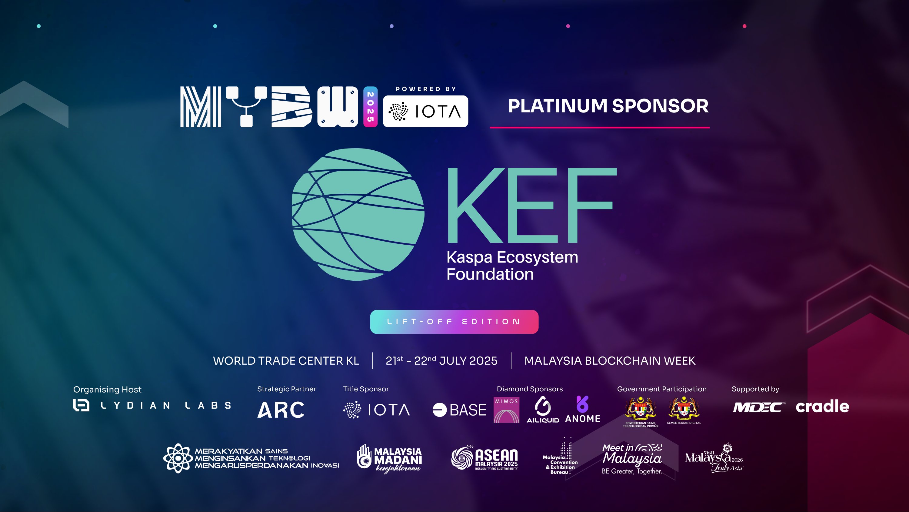 Kaspa Ecosystem Foundation Menjadi Sponsor Platinum di MYBW2025